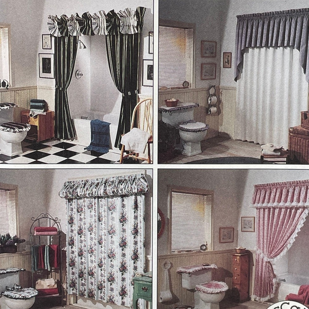 McCall's Home Bathroom Essentials Pattern 6609‎ Valance Cover Set Toilets Sinks